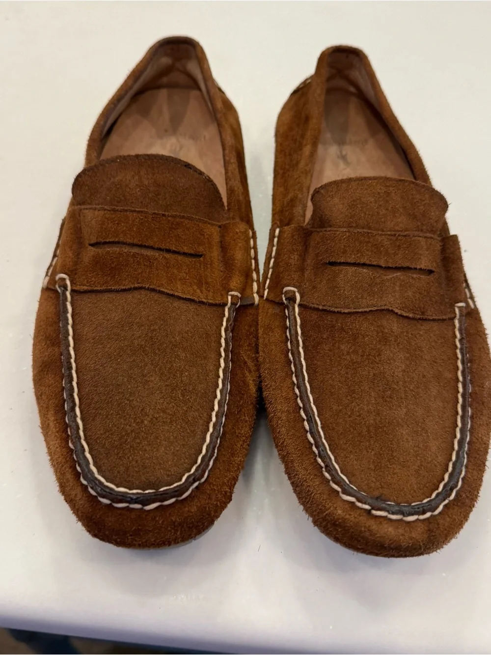 Polo Ralph Lauren Men’s Brown Suede Penny / Driving Loafers Sz 9 NEW!